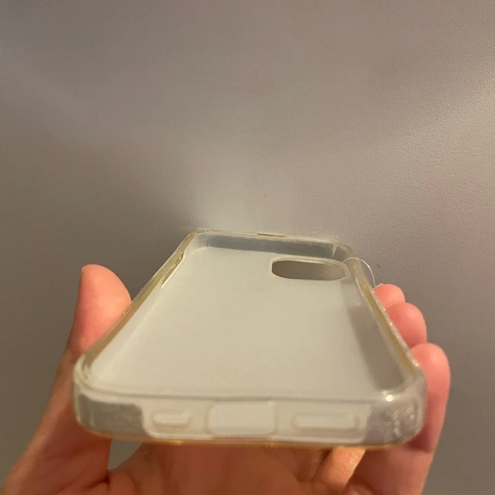 NWT H&M Sparkle Glitter iPhone 13 Soft Phone Case - Silver and Clear